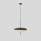 Two joined opalescent discs forming a pendant light