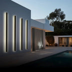 Linear Metal Outdoor Wall Light With Acrylic Diffuser, Black