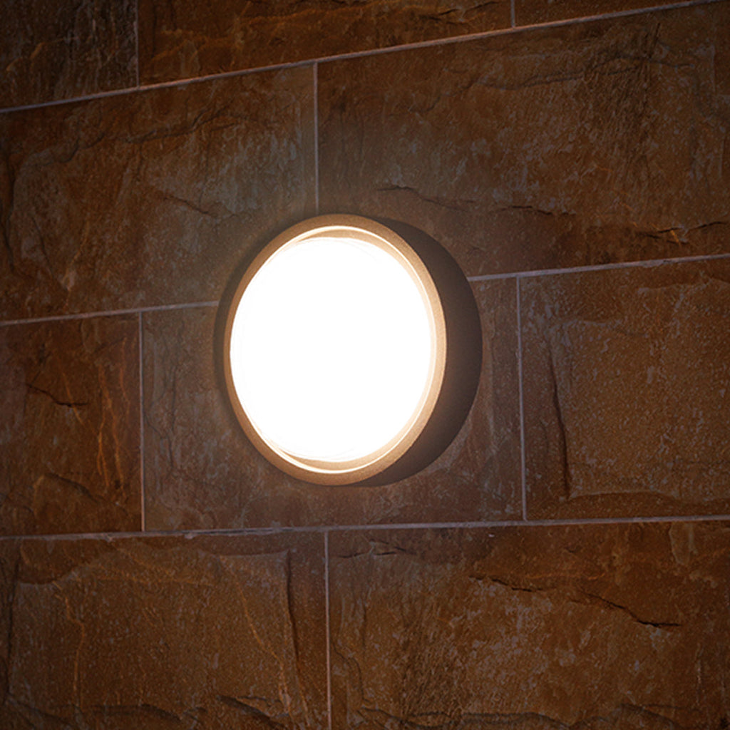 Applique murale Greory ronde ou ovale, LED minimaliste pour espaces extérieurs  