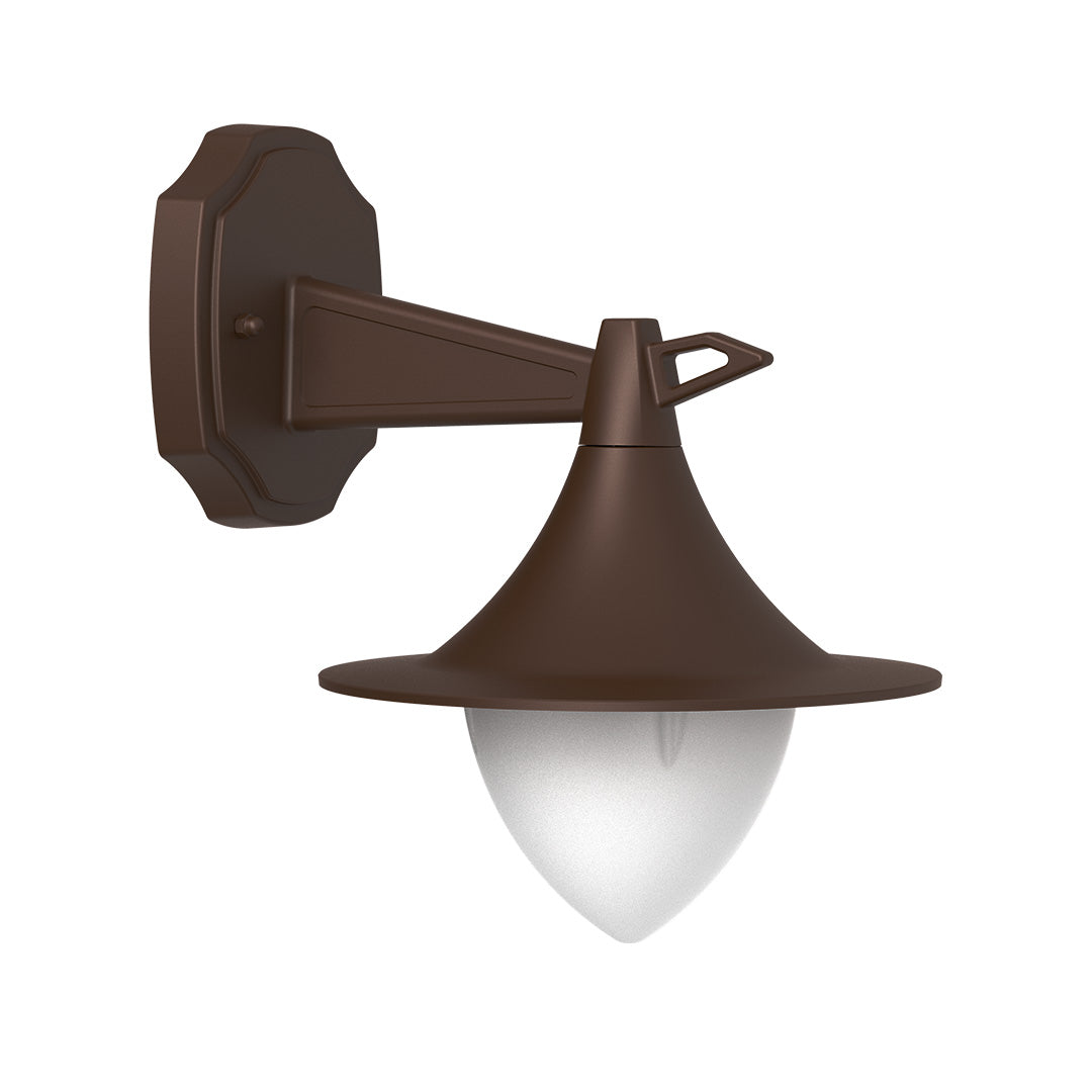 Luz de Parede Exterior LED Estilo Vintage, Alumínio Fundido, Acabamento Café