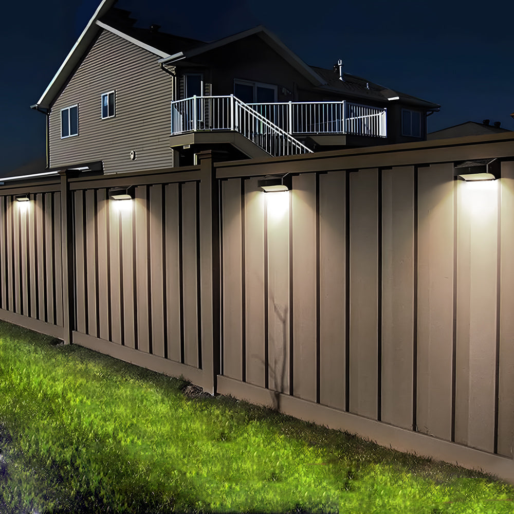Luz de Parede Exterior Solar Dusk-To-Dawn com LEDs Branco Quente e RGB