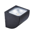 Luz de Parede Exterior em Vidro Industrial, Alumínio Preto Minimalista