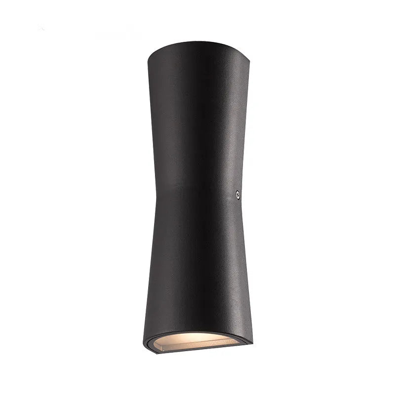 Laxor Torch-Shaped LED Wall Light, Waterproof Metal Design, Black/White