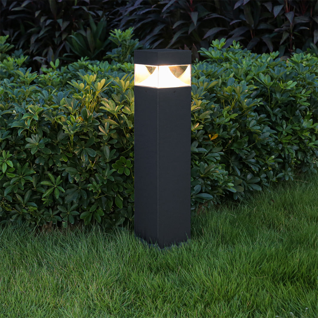 80cm Black Aluminum Lawn Bollard Light, OSRAM LED Nordic Design