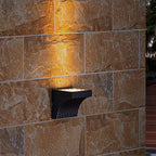 Luz de Parede Exterior em Vidro Industrial, Alumínio Preto Minimalista