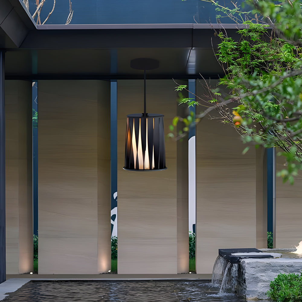 Halvindbygget loftlampe med frostet akrylskærm, aluminiumsramme