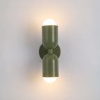 Double-Headed Wall Light, Colorful Painted Metal Shades, E26 LED Included
