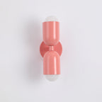 Double-Headed Wall Light, Colorful Painted Metal Shades, E26 LED Included