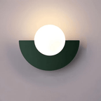 Glass Globe Wall Sconce, LED Wall Light With Iron Base, Modern Minimalist