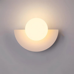 Glass Globe Wall Sconce, LED Wall Light With Iron Base, Modern Minimalist