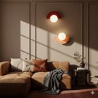 Glass Globe Wall Sconce, LED Wall Light With Iron Base, Modern Minimalist