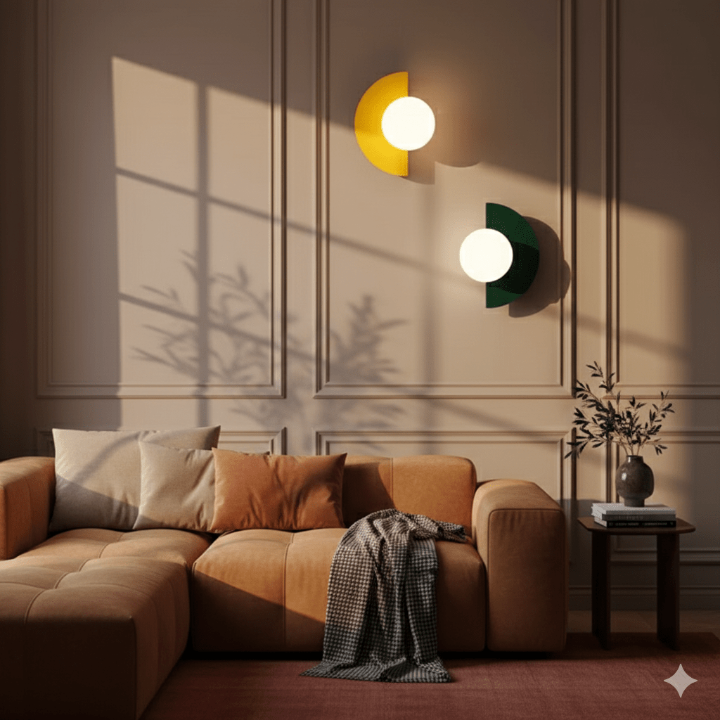 Glass Globe Wall Sconce, LED Wall Light With Iron Base, Modern Minimalist