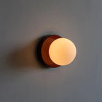 Glaskuppel Væglampe, Nordisk Stil, Metalfod, LED Accentlys