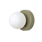 Glaskuppel Væglampe, Nordisk Stil, Metalfod, LED Accentlys