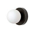 Glaskuppel Væglampe, Nordisk Stil, Metalfod, LED Accentlys