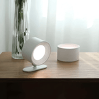 LED Wall Sconce, Wood Grain Texture, Battery-Powered, Black & White