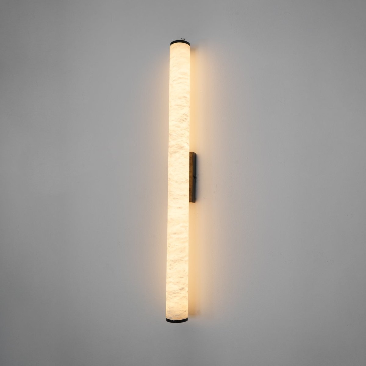Alabaster Tube Wall Sconce, Hardwired LED Light, Modern Design