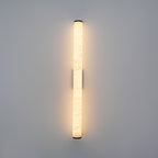 Alabaster Tube Wall Sconce, Hardwired LED Light, Modern Design