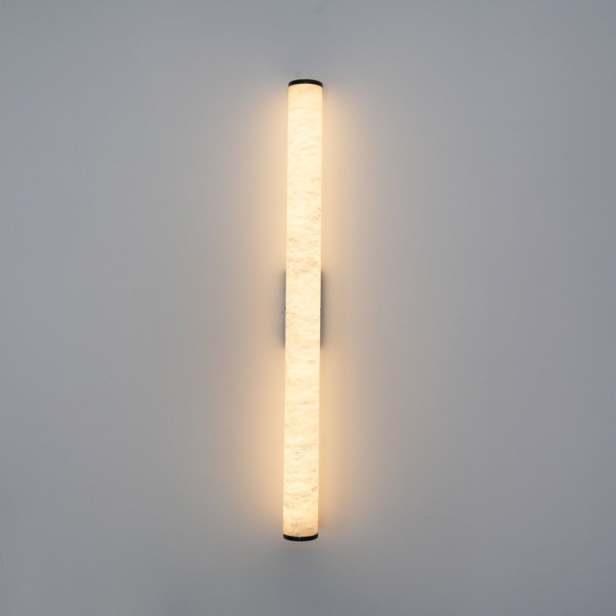 Alabaster Tube Wall Sconce, Hardwired LED Light, Modern Design