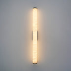 Alabaster Tube Wall Sconce, Hardwired LED Light, Modern Design