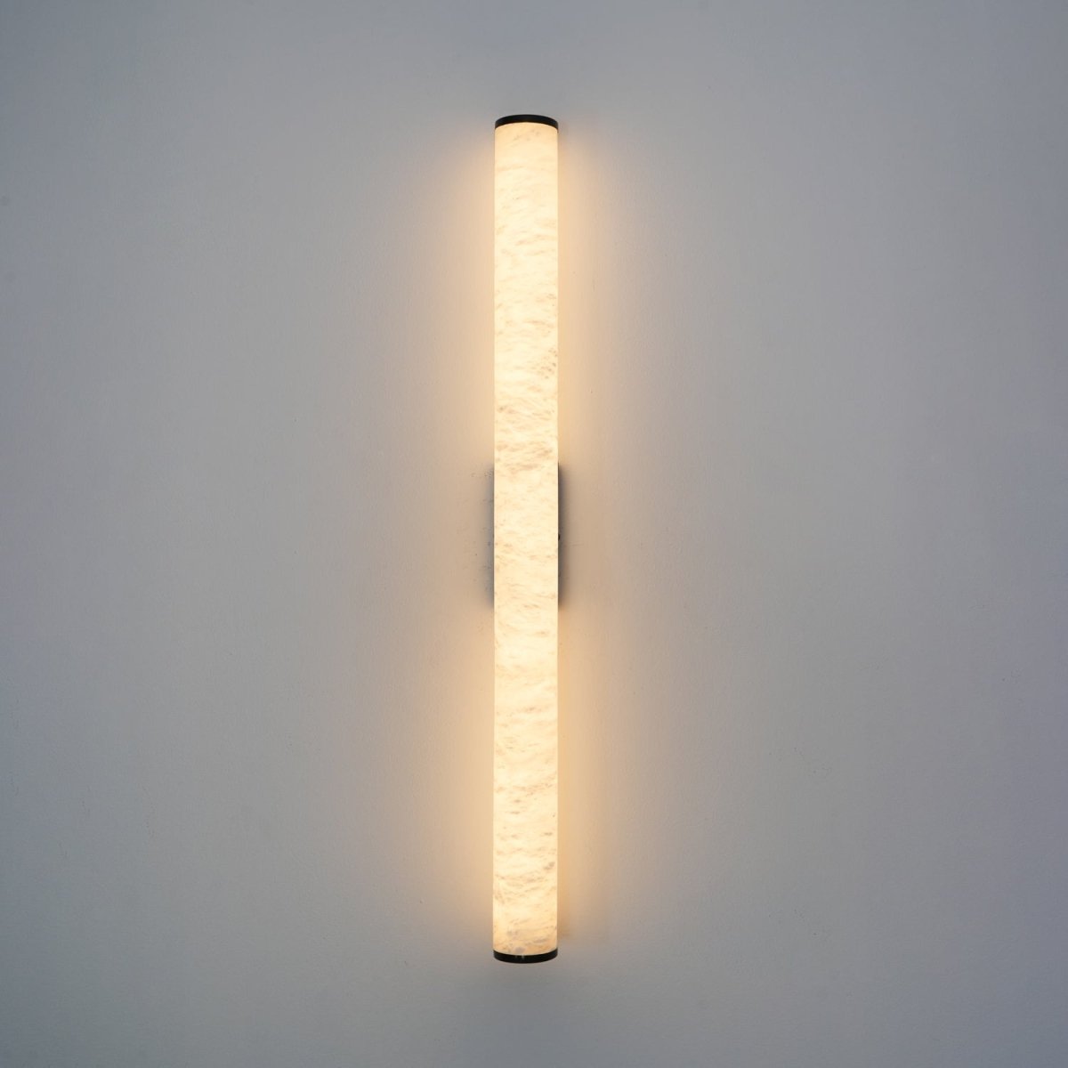 Alabaster Tube Wall Sconce, Hardwired LED Light, Modern Design
