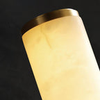 Alabaster Tube Wall Sconce, Hardwired LED Light, Modern Design