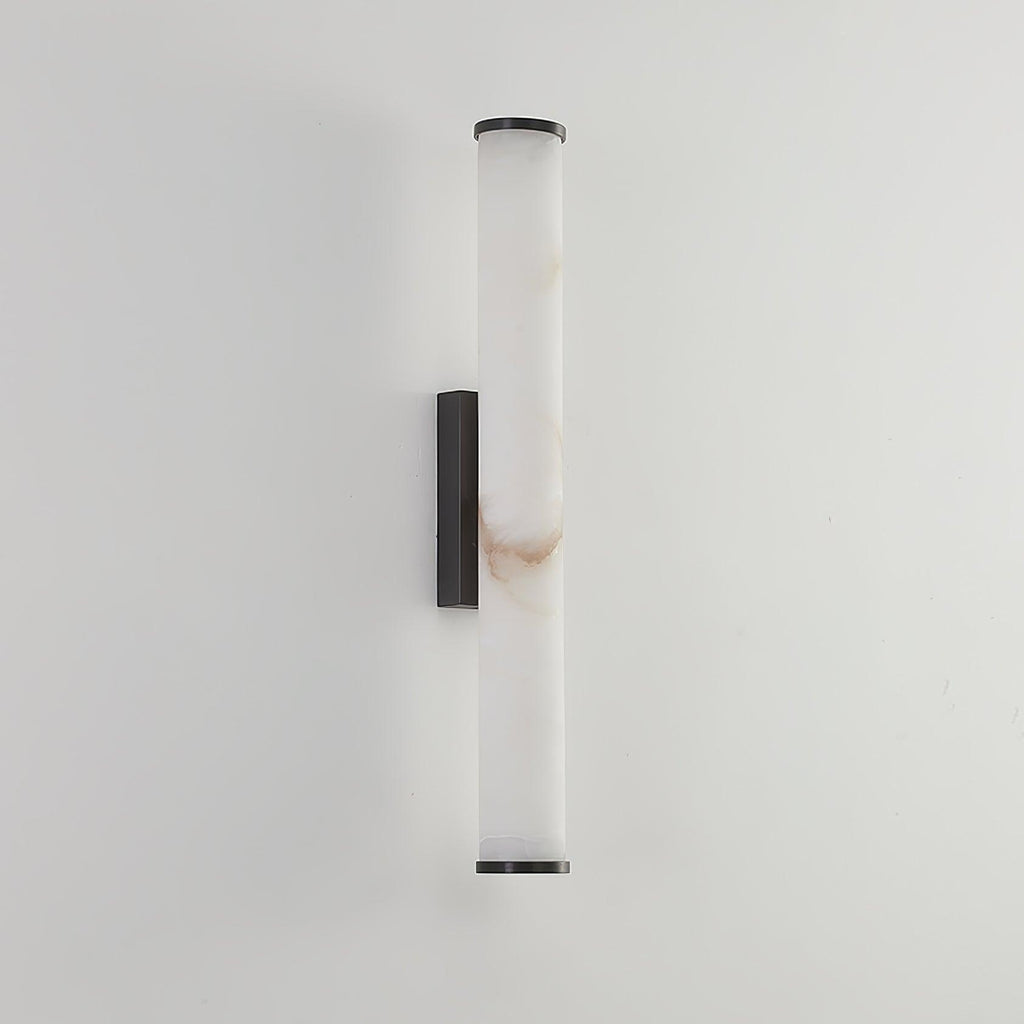 Alabaster Tube Wall Sconce, Hardwired LED Light, Modern Design
