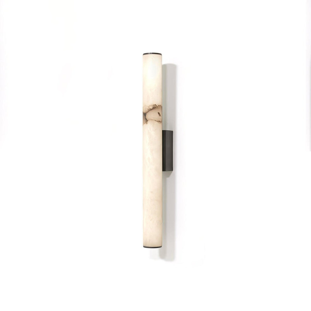 Alabaster Tube Wall Sconce, Hardwired LED Light, Modern Design