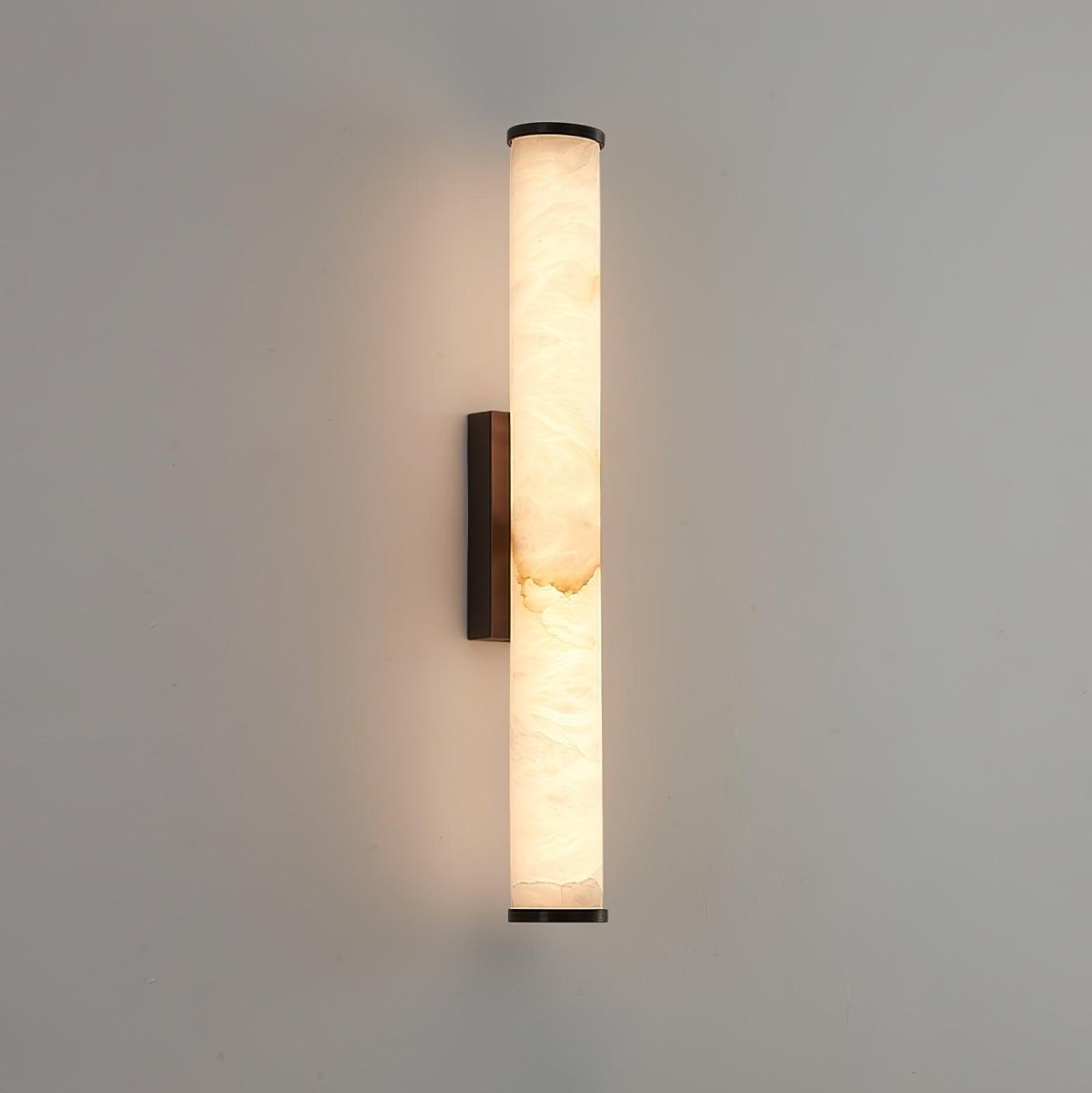 Alabaster Tube Wall Sconce, Hardwired LED Light, Modern Design