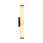 Alabaster Tube Wall Sconce, Hardwired LED Light, Modern Design