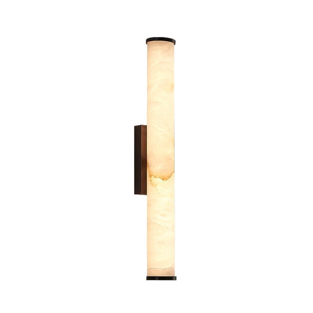 Alabaster Tube Wall Sconce, Hardwired LED Light, Modern Design