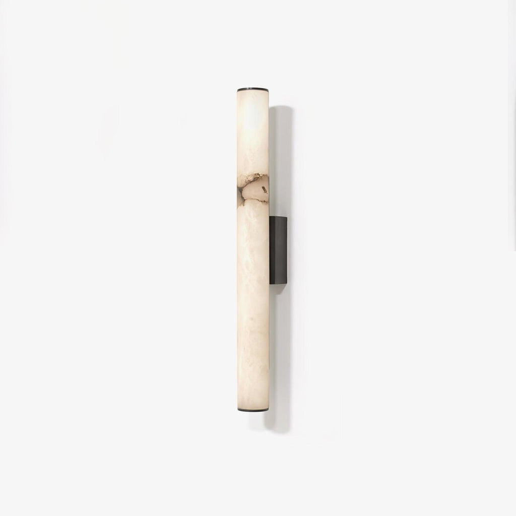 Alabaster Tube Wall Sconce, Hardwired LED Light, Modern Design