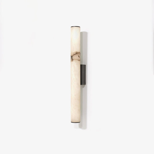Alabaster Tube Wall Sconce, Hardwired LED Light, Modern Design