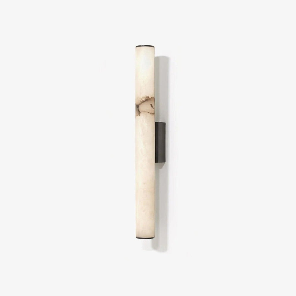 Alabaster Tube Wall Sconce, Hardwired LED Light, Modern Design