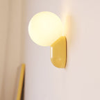 Applique murale globe en verre, base en résine, luminaire câblé G9 pour chambres