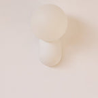 Applique murale globe en verre, base en résine, luminaire câblé G9 pour chambres