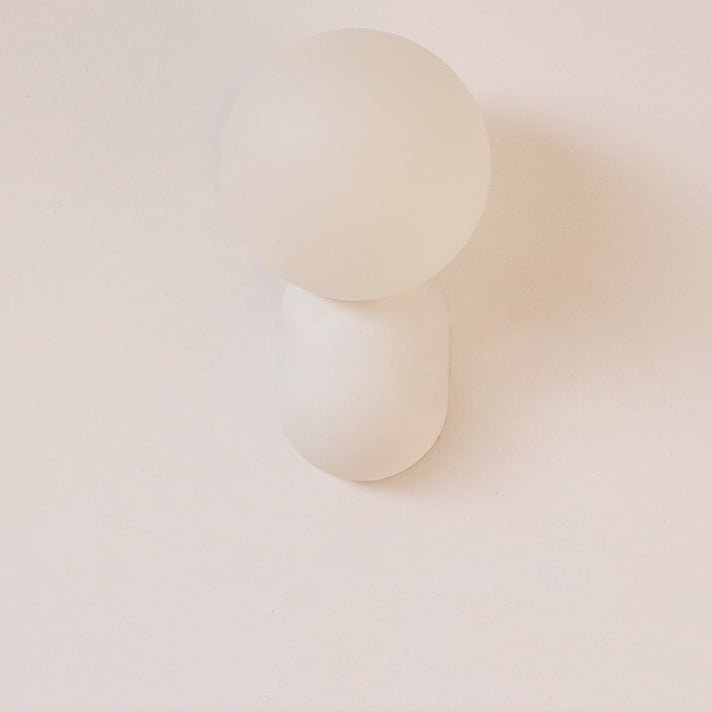 Applique murale globe en verre, base en résine, luminaire câblé G9 pour chambres