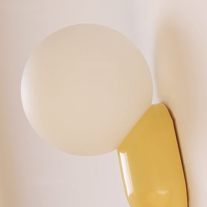 Applique murale globe en verre, base en résine, luminaire câblé G9 pour chambres