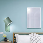 Jernvegglampe, roterende sylinderhode, E27-pære, moderne minimalistisk