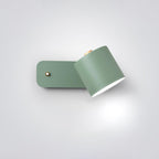 Jernvegglampe, roterende sylinderhode, E27-pære, moderne minimalistisk