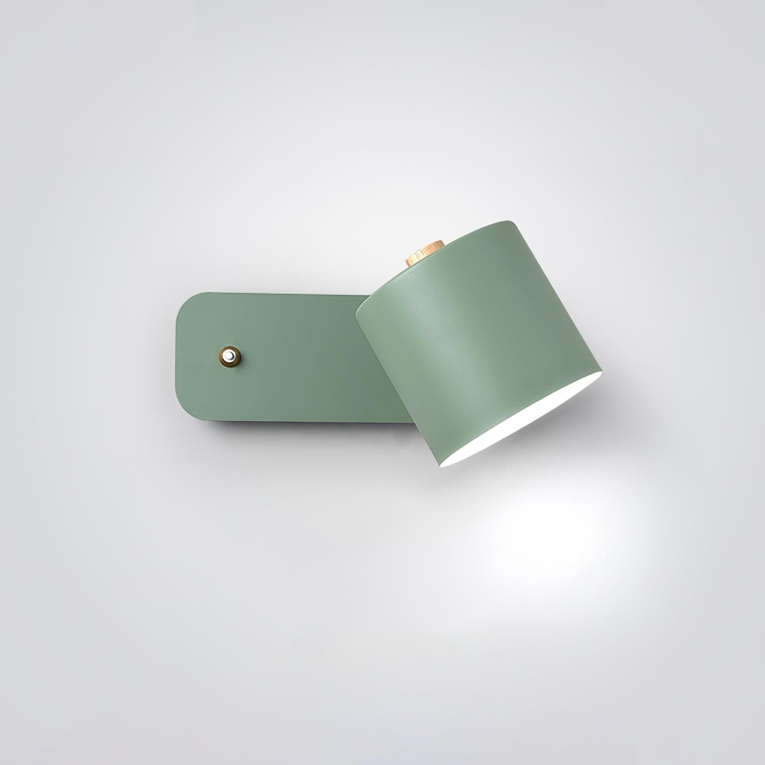 Jernvegglampe, roterende sylinderhode, E27-pære, moderne minimalistisk