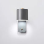 Jernvegglampe, roterende sylinderhode, E27-pære, moderne minimalistisk