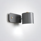 Jernvegglampe, roterende sylinderhode, E27-pære, moderne minimalistisk