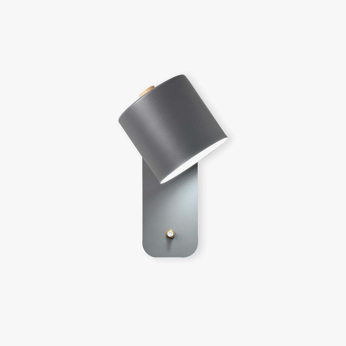 Jernvegglampe, roterende sylinderhode, E27-pære, moderne minimalistisk