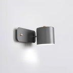 Jernvegglampe, roterende sylinderhode, E27-pære, moderne minimalistisk