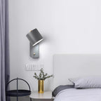 Jernvegglampe, roterende sylinderhode, E27-pære, moderne minimalistisk