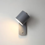 Jernvegglampe, roterende sylinderhode, E27-pære, moderne minimalistisk