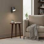Jernvegglampe, roterende sylinderhode, E27-pære, moderne minimalistisk