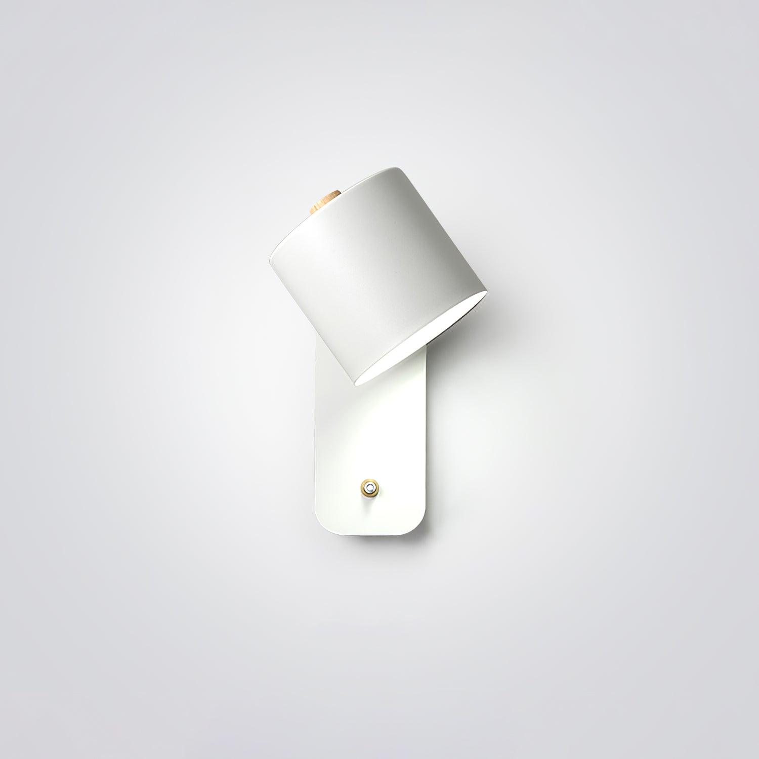 Jernvegglampe, roterende sylinderhode, E27-pære, moderne minimalistisk