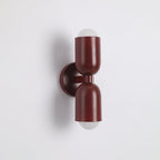 Double-Headed Wall Light, Colorful Painted Metal Shades, E26 LED Included